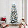 Vidaxl kunstkerstboom wit 210 cm pvc en plastic en staal en pe