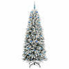 Albero di Natale artificiale Vidaxx bianco 210 cm PVC e plastica, acciaio e PE
