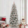 Vidaxl kunstkerstboom wit 240 cm pvc en plastic en staal en pe