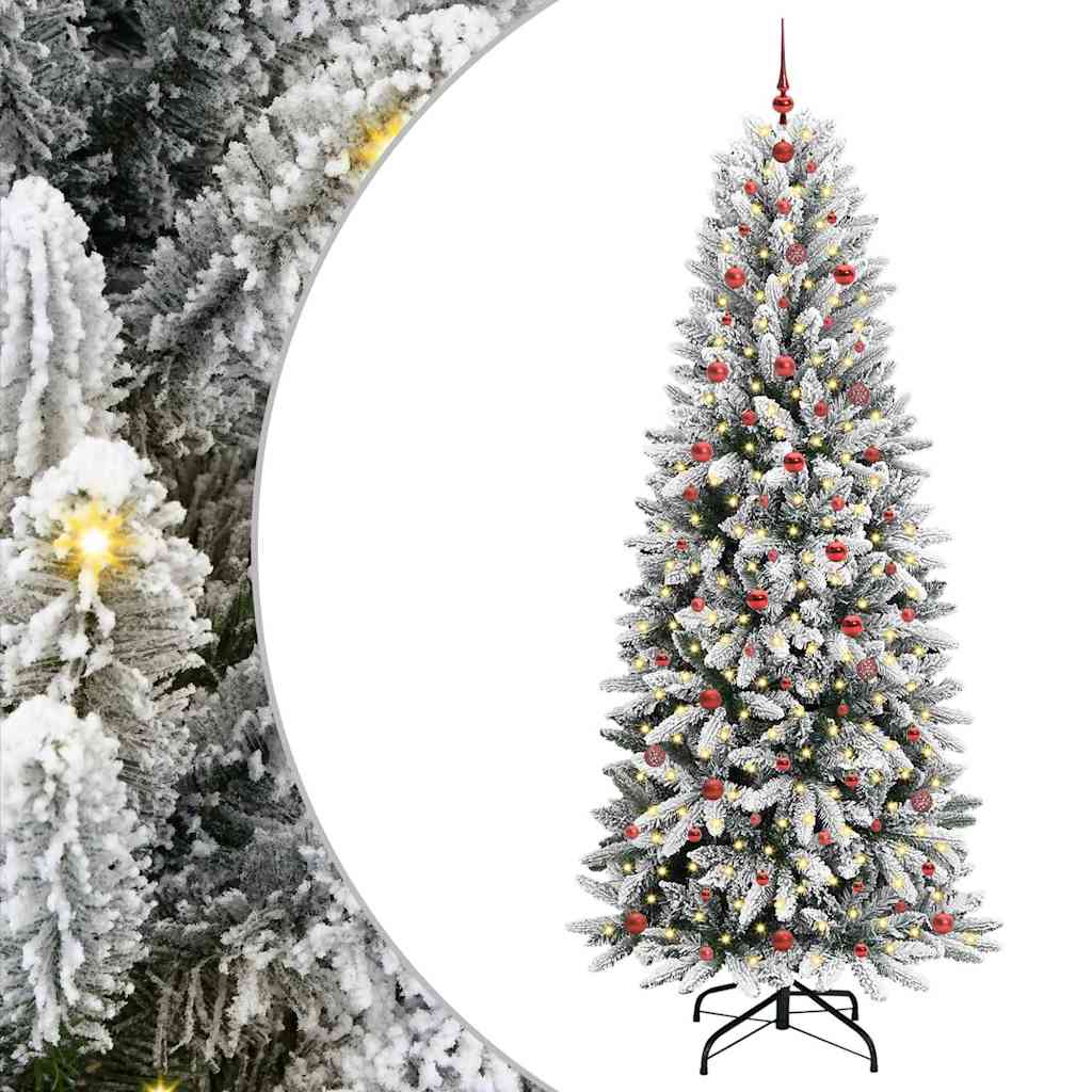 Albero di Natale artificiale Vidaxx bianco 240 cm PVC e plastica, acciaio e PE