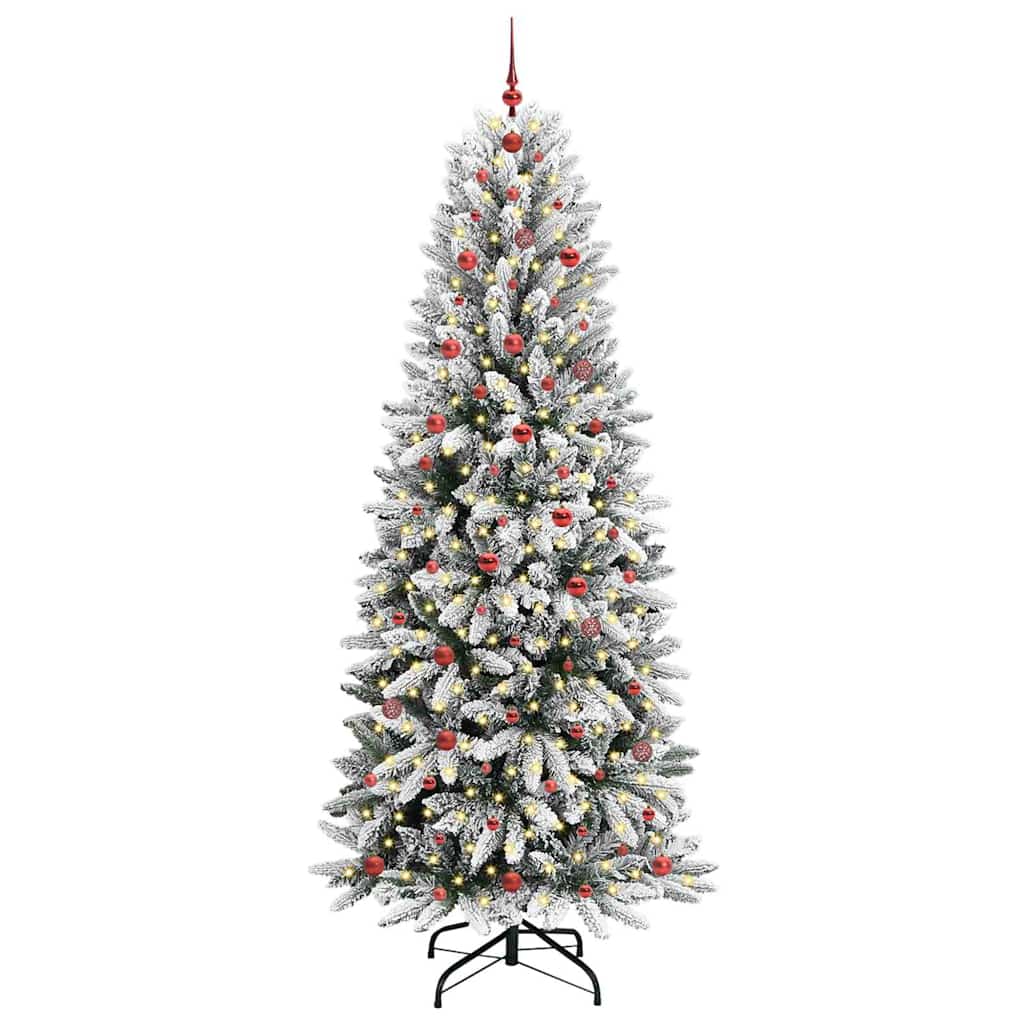 Albero di Natale artificiale Vidaxx bianco 240 cm PVC e plastica, acciaio e PE