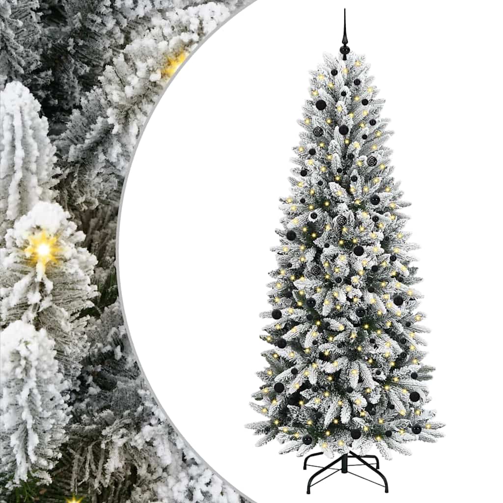 Albero di Natale artificiale Vidaxx bianco 240 cm PVC e plastica, acciaio e PE