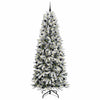 Vidaxl kunstkerstboom wit 240 cm pvc en plastic en staal en pe