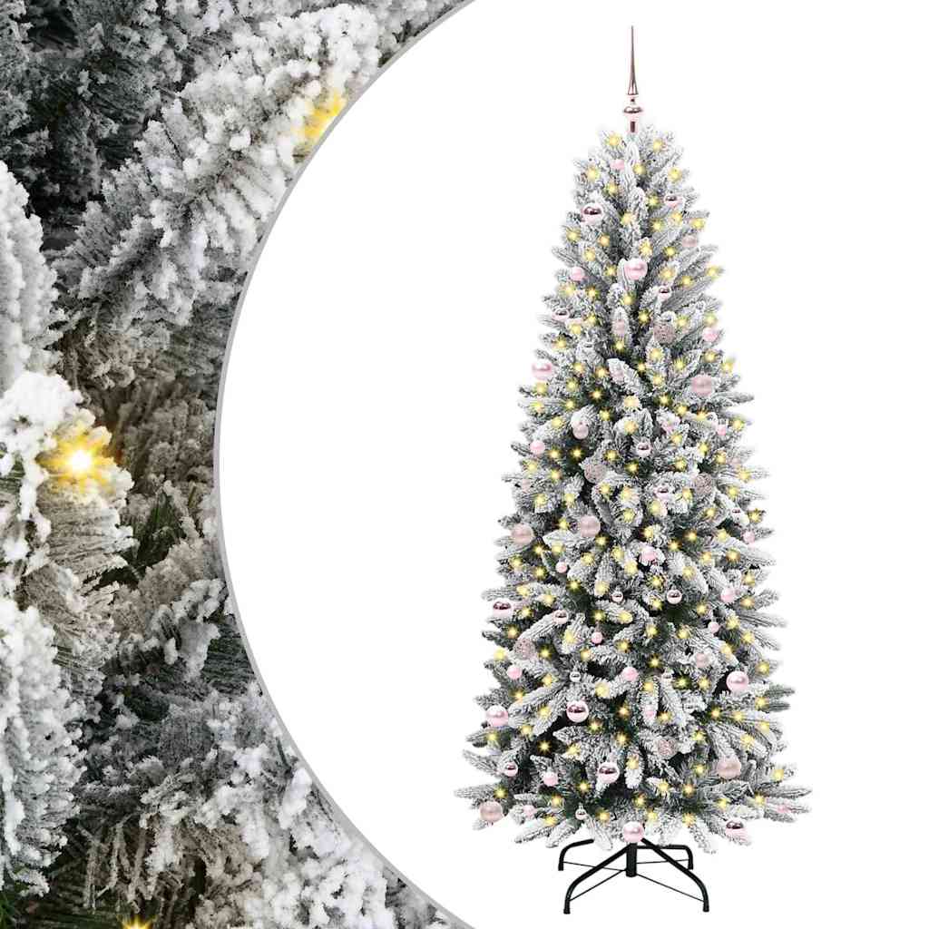 Albero di Natale artificiale Vidaxx bianco 240 cm PVC e plastica, acciaio e PE