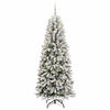 Vidaxl kunstkerstboom wit 240 cm pvc en plastic en staal en pe