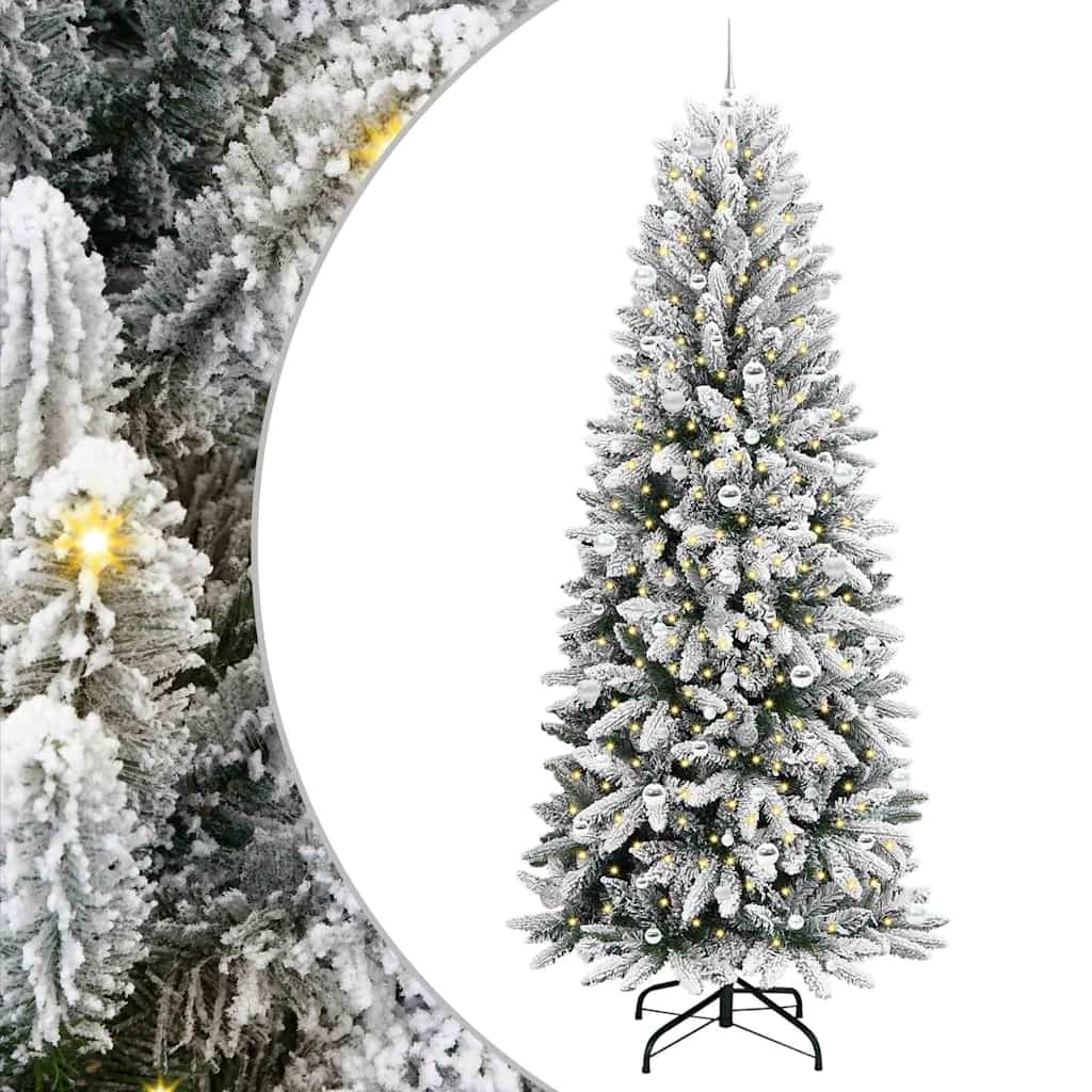 Albero di Natale artificiale Vidaxx bianco 240 cm PVC e plastica, acciaio e PE