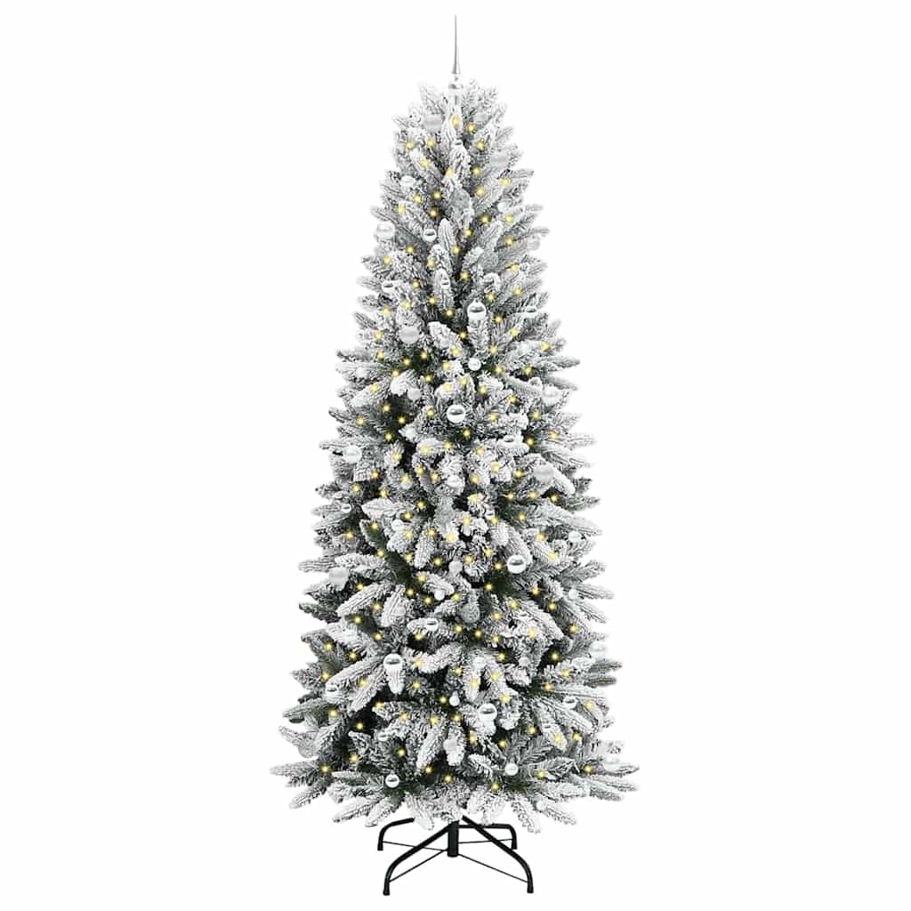 Albero di Natale artificiale Vidaxx bianco 240 cm PVC e plastica, acciaio e PE