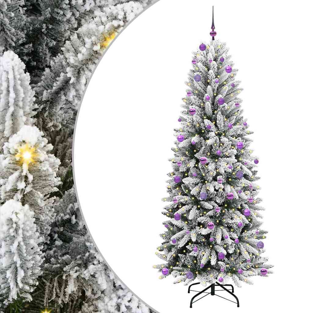Albero di Natale artificiale Vidaxx bianco 240 cm PVC e plastica, acciaio e PE