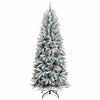 Vidaxl kunstkerstboom wit 240 cm pvc en plastic en staal en pe