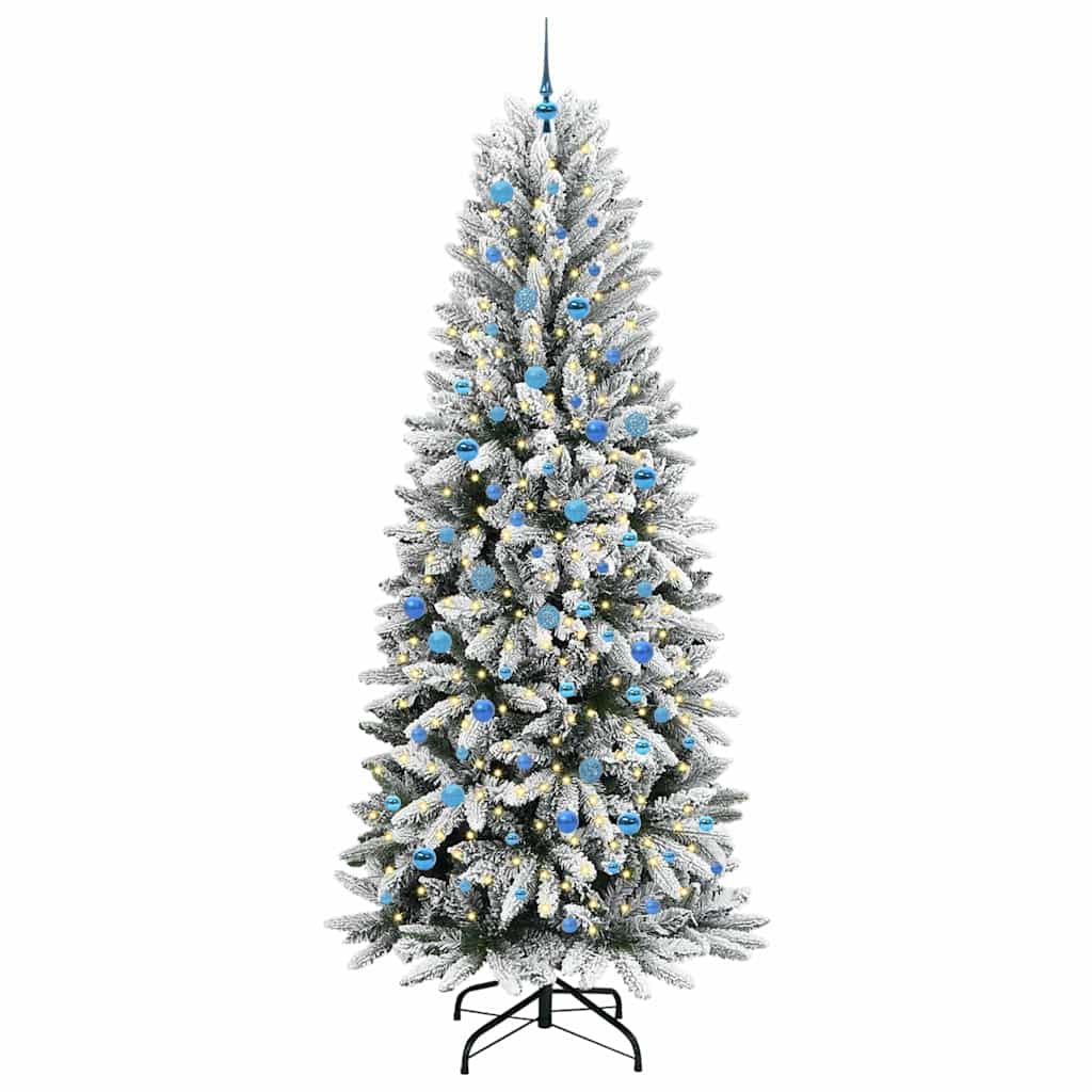 Albero di Natale artificiale Vidaxx bianco 240 cm PVC e plastica, acciaio e PE