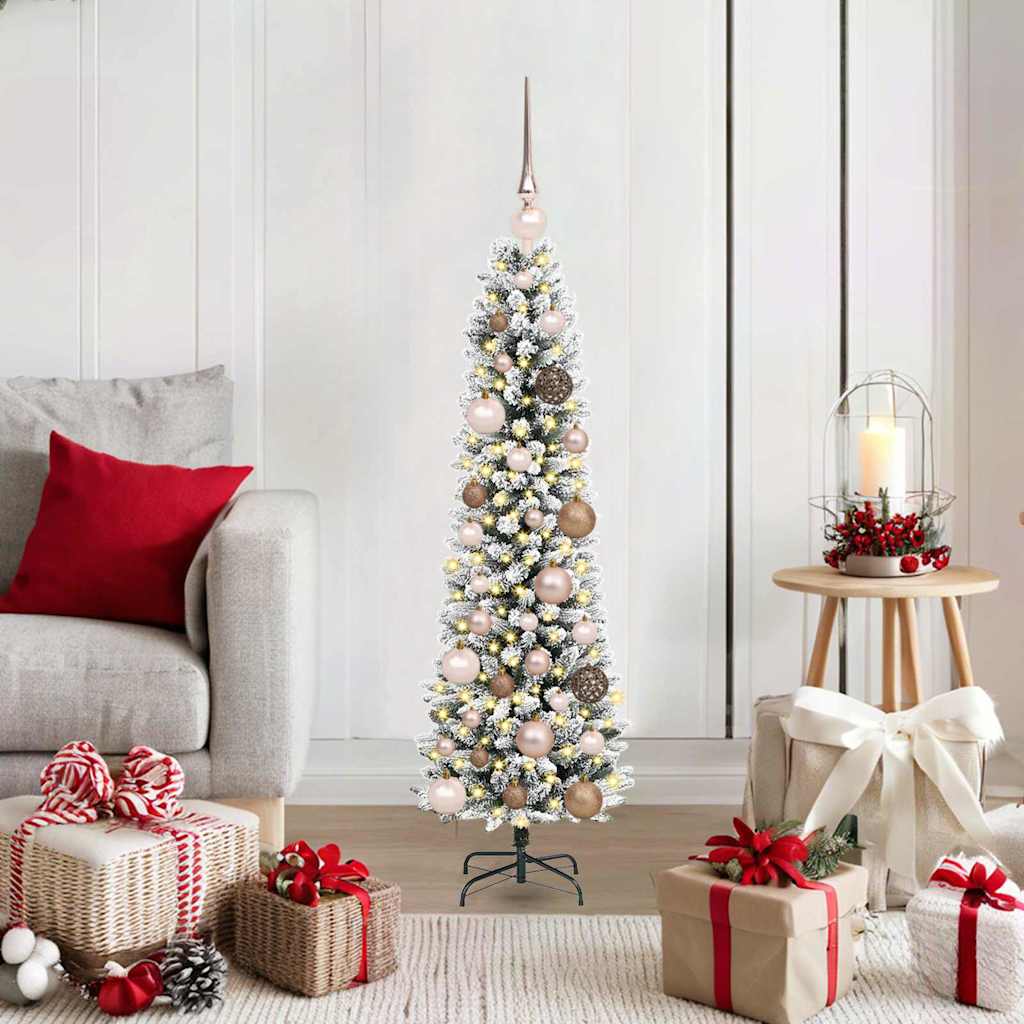 Vidaxx árbol de Navidad artificial con 150 LED blanco 120 cm PVC y metal y plástico