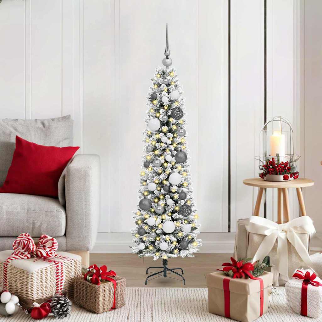 Albero di Natale artificiale Vidaxx con 150 LED bianchi 120 cm in PVC e metallo e plastica