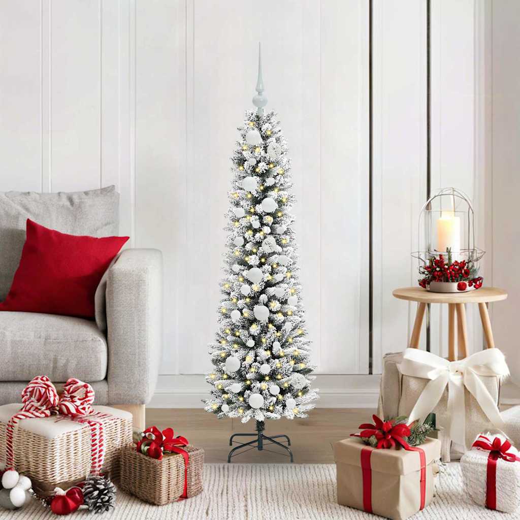 Albero di Natale artificiale Vidaxx con 150 LED bianchi 120 cm in PVC e metallo e plastica