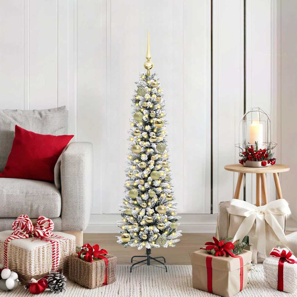 Albero di Natale artificiale Vidaxx con 150 LED bianchi 120 cm in PVC e metallo e plastica