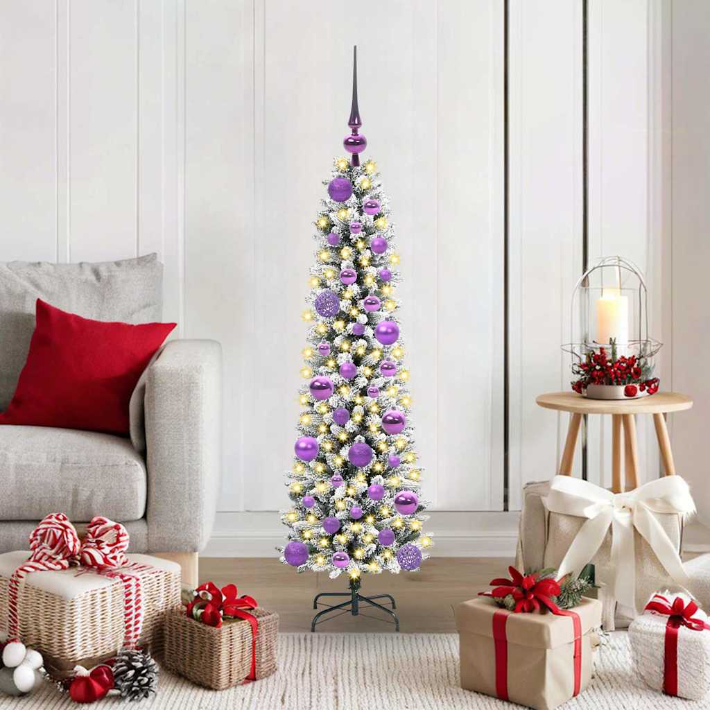 Albero di Natale artificiale Vidaxx con 150 LED bianchi 120 cm in PVC e metallo e plastica
