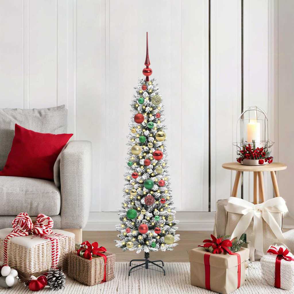 Albero di Natale artificiale Vidaxx con 150 LED bianchi 120 cm in PVC e metallo e plastica