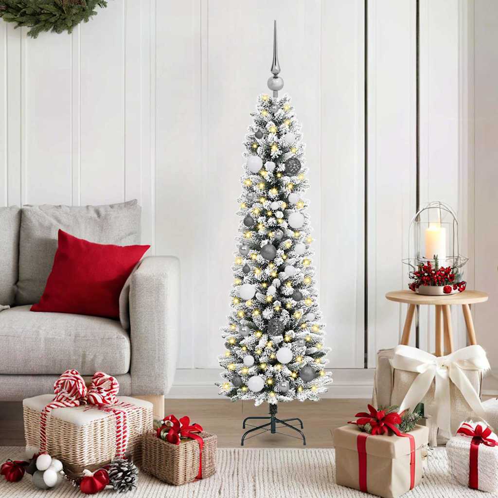Vidaxx árbol de Navidad artificial con 150 LED blanco 150 cm PVC y metal y plástico