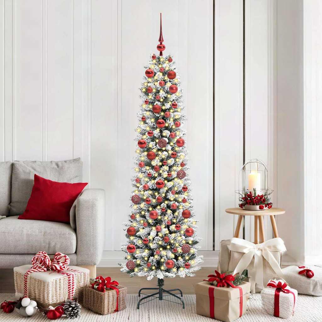 Albero di Natale artificiale Vidaxx con 300 LED bianchi 180 cm in PVC e metallo e plastica