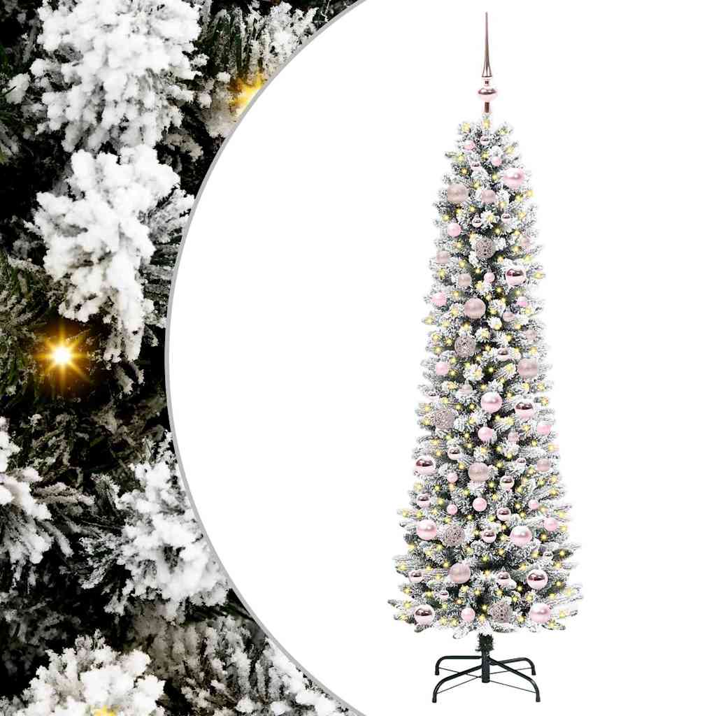 Albero di Natale artificiale Vidaxx con 300 LED bianchi 180 cm in PVC e metallo e plastica