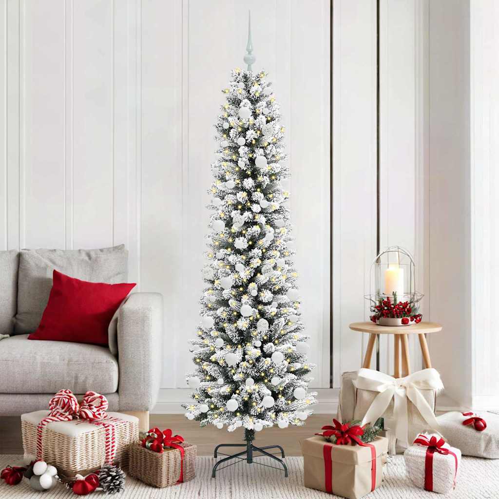 Albero di Natale artificiale Vidaxx con 300 LED bianchi 180 cm in PVC e metallo e plastica