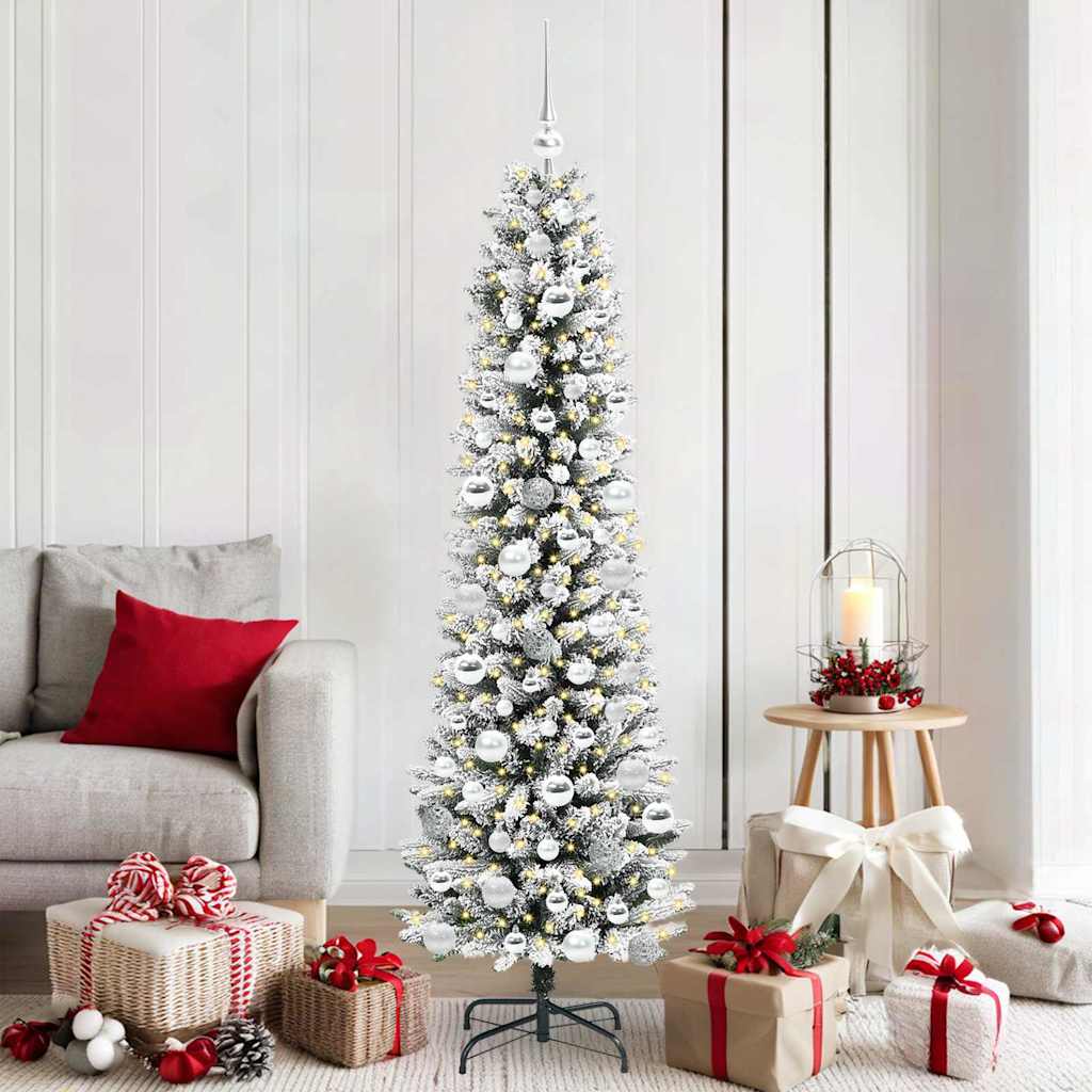 Albero di Natale artificiale Vidaxx con 300 LED bianchi 180 cm in PVC e metallo e plastica