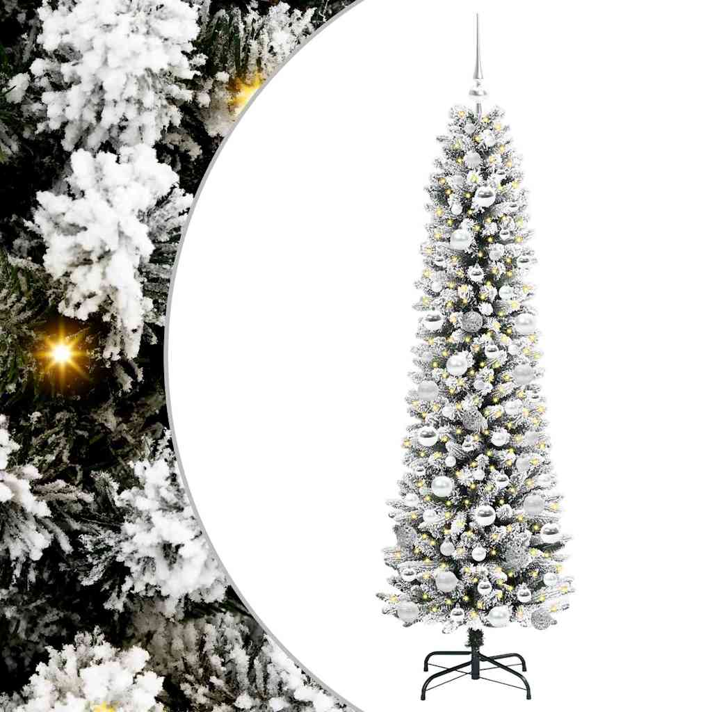 Albero di Natale artificiale Vidaxx con 300 LED bianchi 180 cm in PVC e metallo e plastica