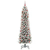 Vidaxl kunstkerstboom met 300 led wit 210 cm pvc en metaal en plastic