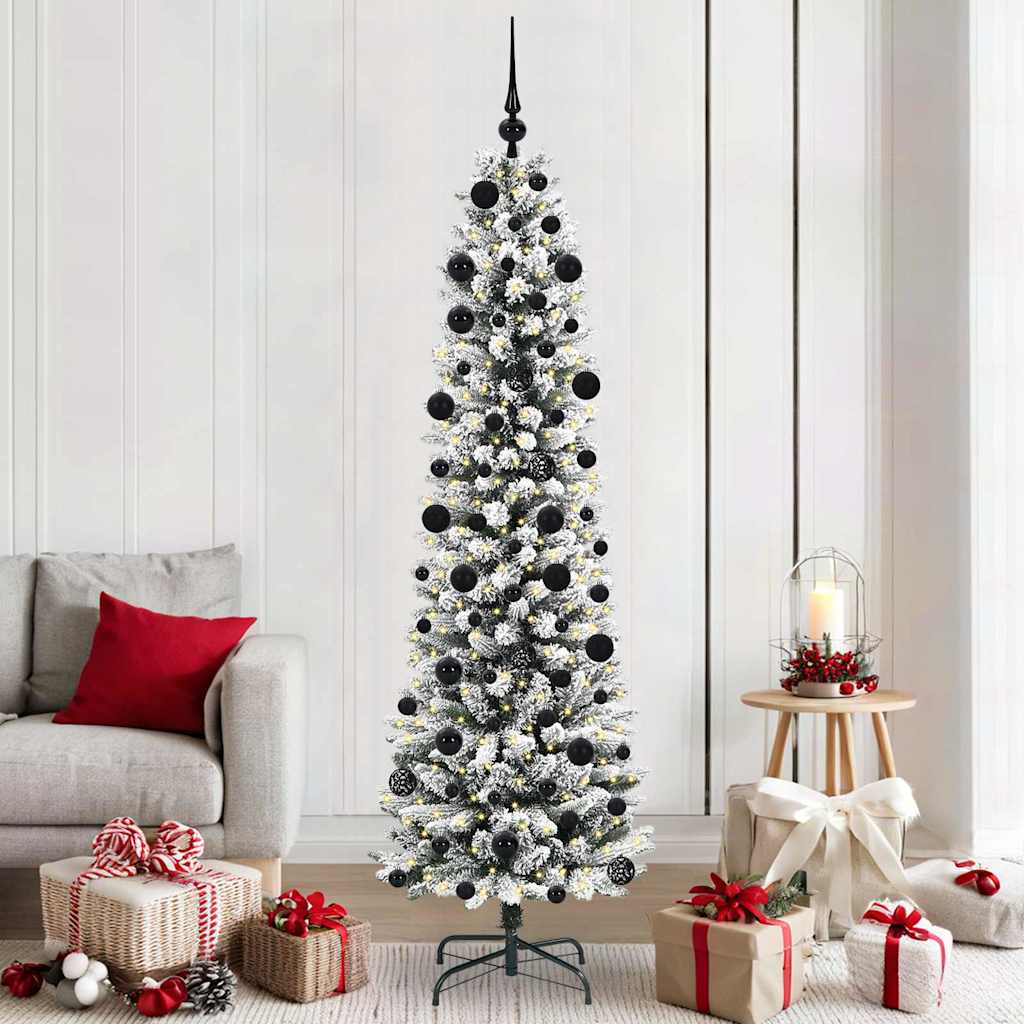 Albero di Natale artificiale Vidaxx con 300 LED bianchi 210 cm in PVC e metallo e plastica