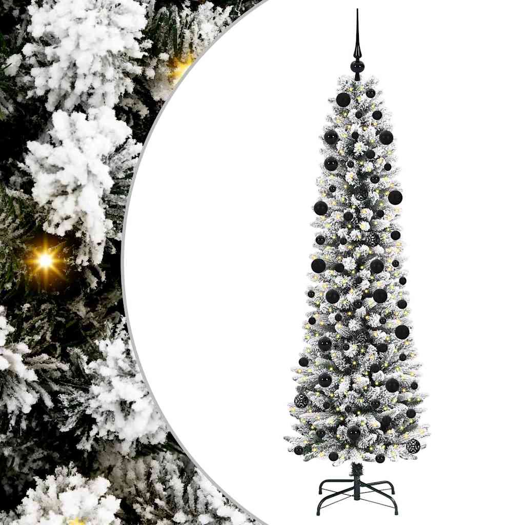 Albero di Natale artificiale Vidaxx con 300 LED bianchi 210 cm in PVC e metallo e plastica