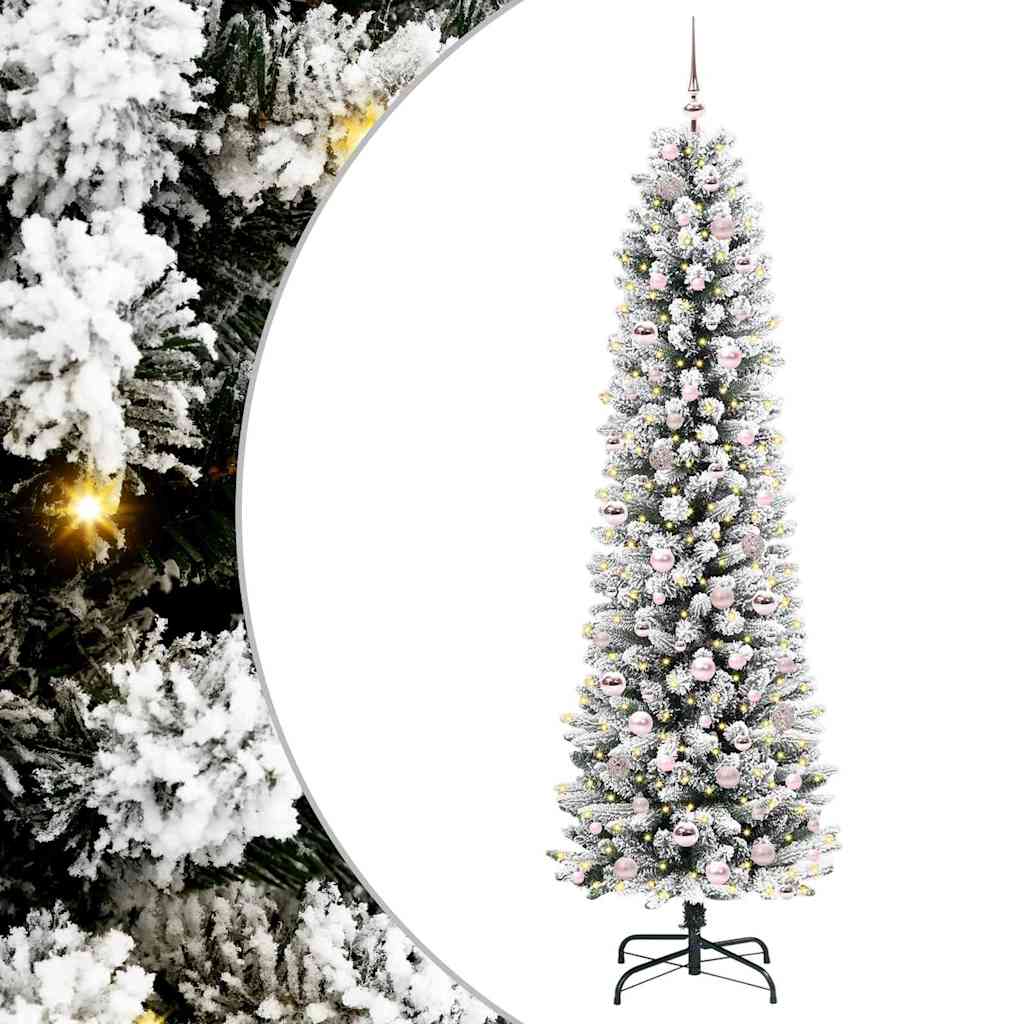 Albero di Natale artificiale Vidaxx con 300 LED bianchi 210 cm in PVC e metallo e plastica