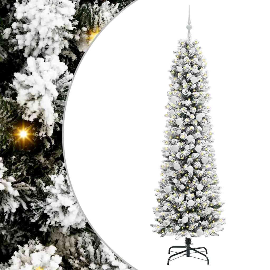 Albero di Natale artificiale Vidaxx con 300 LED bianchi 210 cm in PVC e metallo e plastica