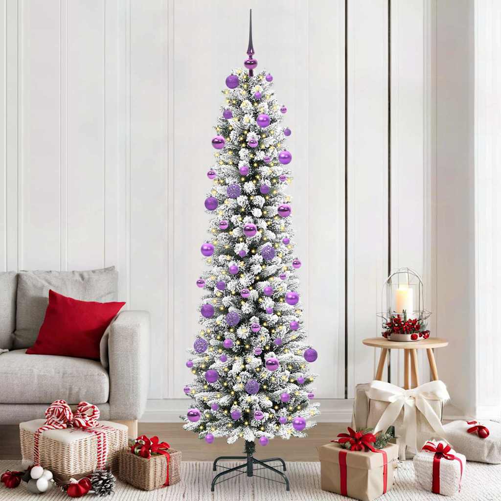Albero di Natale artificiale Vidaxx con 300 LED bianchi 210 cm in PVC e metallo e plastica