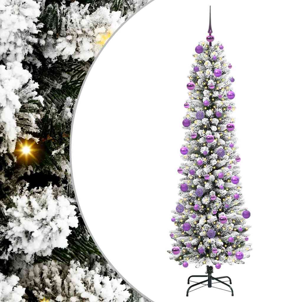 Albero di Natale artificiale Vidaxx con 300 LED bianchi 210 cm in PVC e metallo e plastica