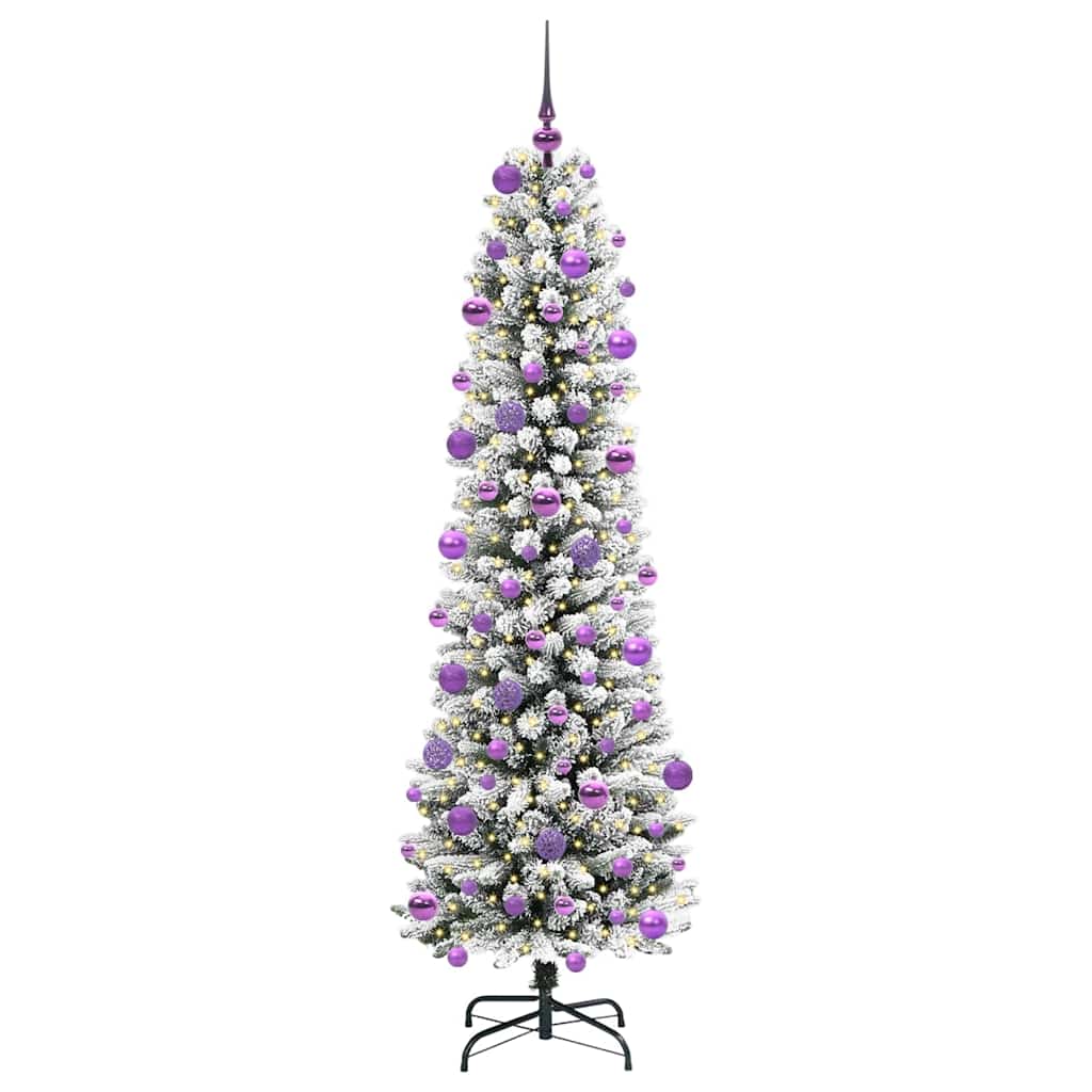Albero di Natale artificiale Vidaxx con 300 LED bianchi 210 cm in PVC e metallo e plastica