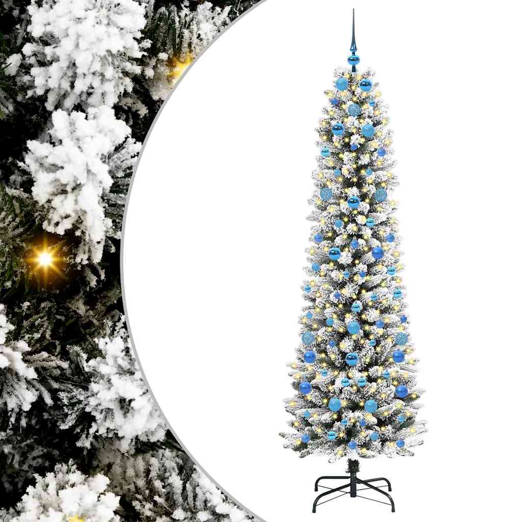 Albero di Natale artificiale Vidaxx con 300 LED bianchi 210 cm in PVC e metallo e plastica
