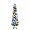 Vidaxl kunstkerstboom met 300 led wit 210 cm pvc en metaal en plastic
