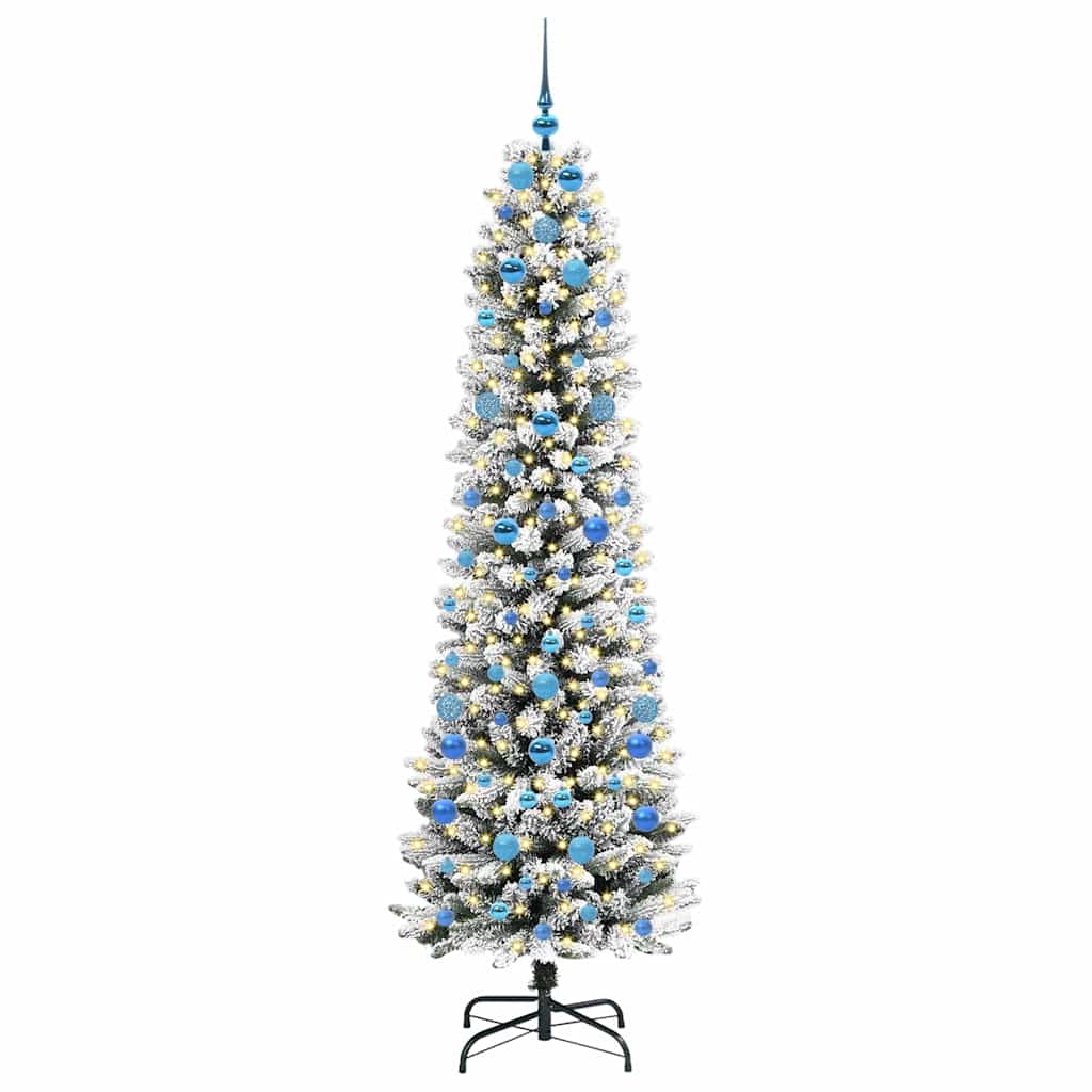 Albero di Natale artificiale Vidaxx con 300 LED bianchi 210 cm in PVC e metallo e plastica