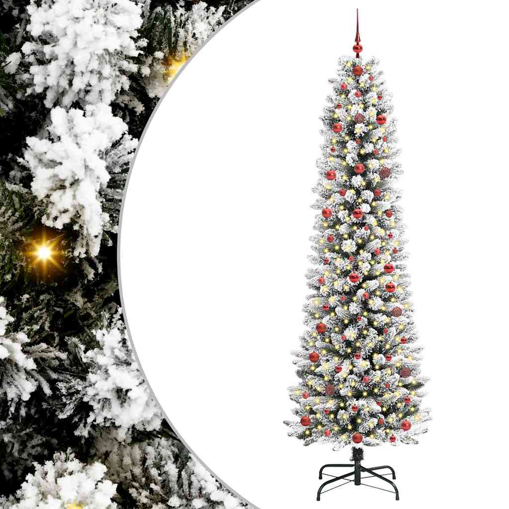 Albero di Natale artificiale Vidaxx con 300 LED bianchi 240 cm PVC e metallo e plastica