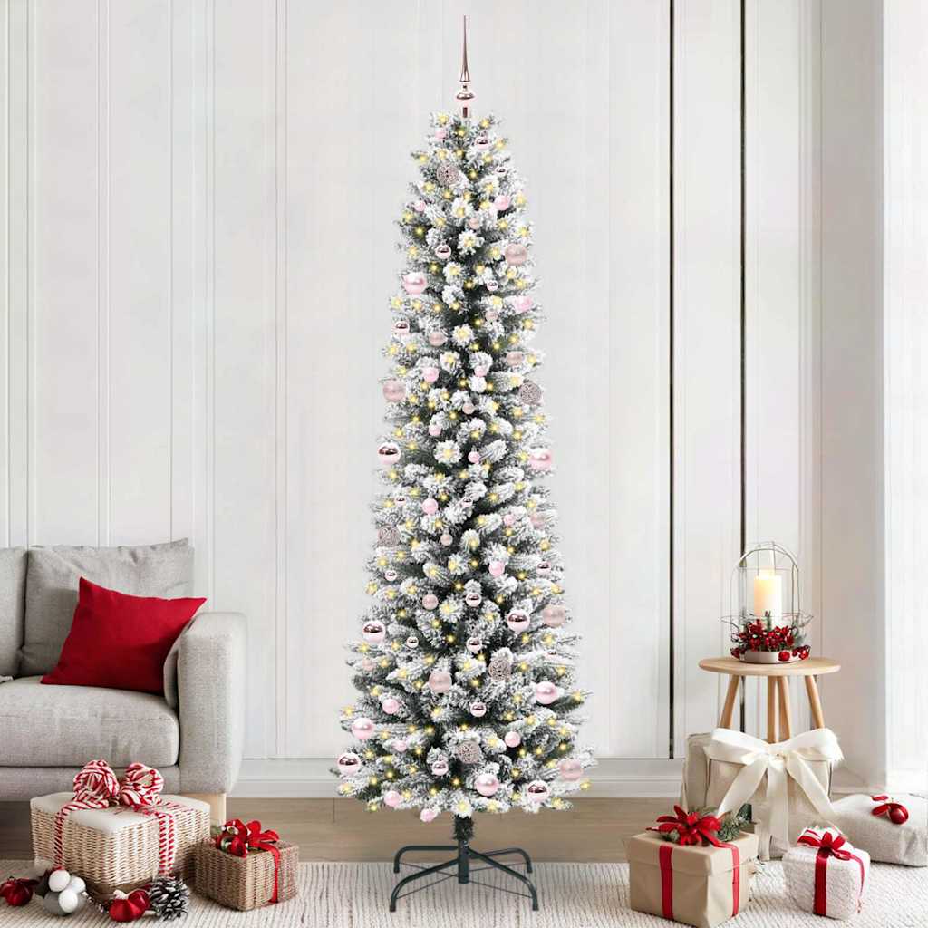 Albero di Natale artificiale Vidaxx con 300 LED bianchi 240 cm PVC e metallo e plastica