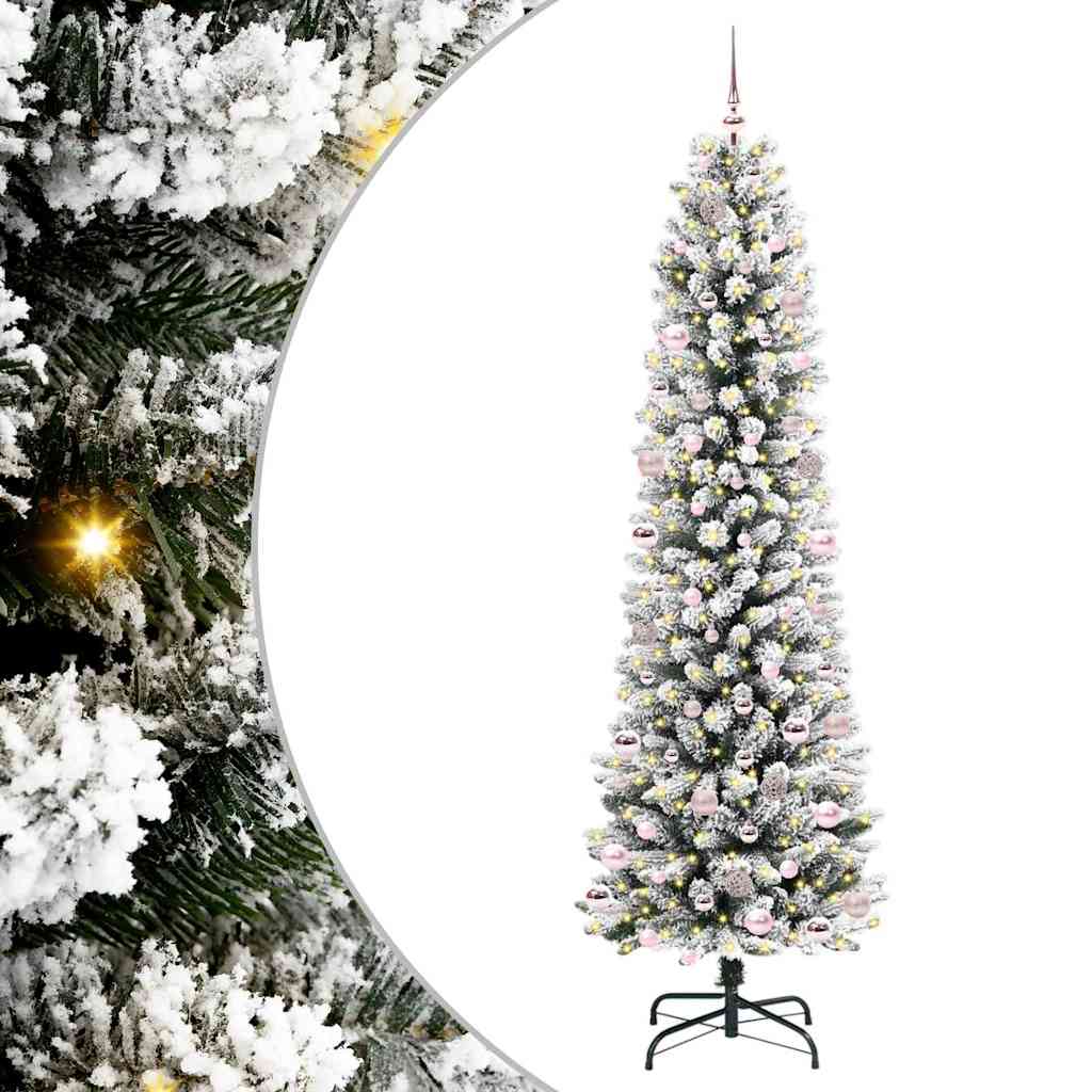 Albero di Natale artificiale Vidaxx con 300 LED bianchi 240 cm PVC e metallo e plastica