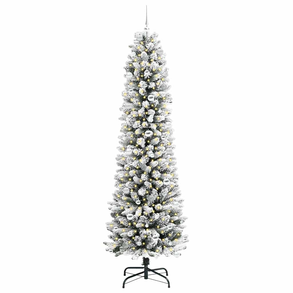 Albero di Natale artificiale Vidaxx con 300 LED bianchi 240 cm PVC e metallo e plastica