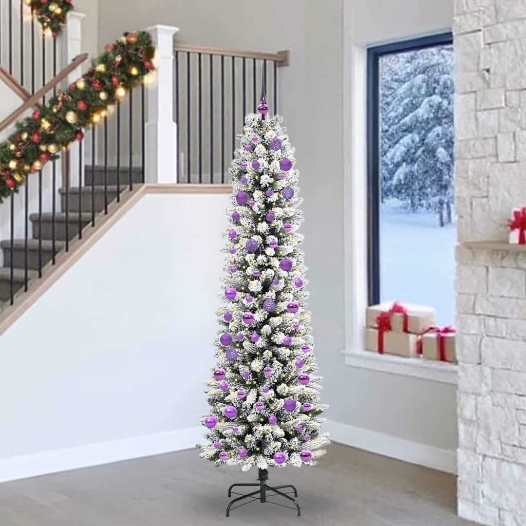 Albero di Natale artificiale Vidaxx con 300 LED bianchi 240 cm PVC e metallo e plastica