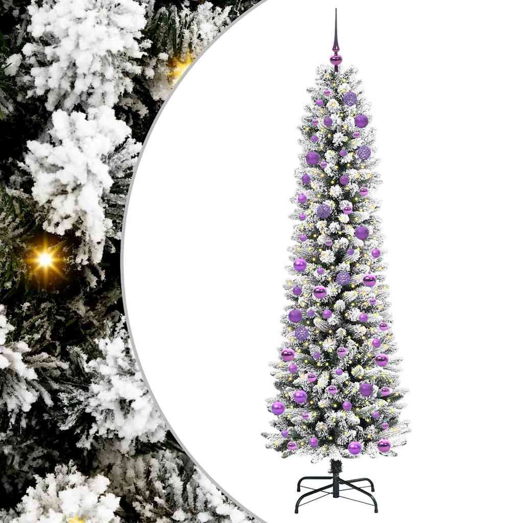 Albero di Natale artificiale Vidaxx con 300 LED bianchi 240 cm PVC e metallo e plastica