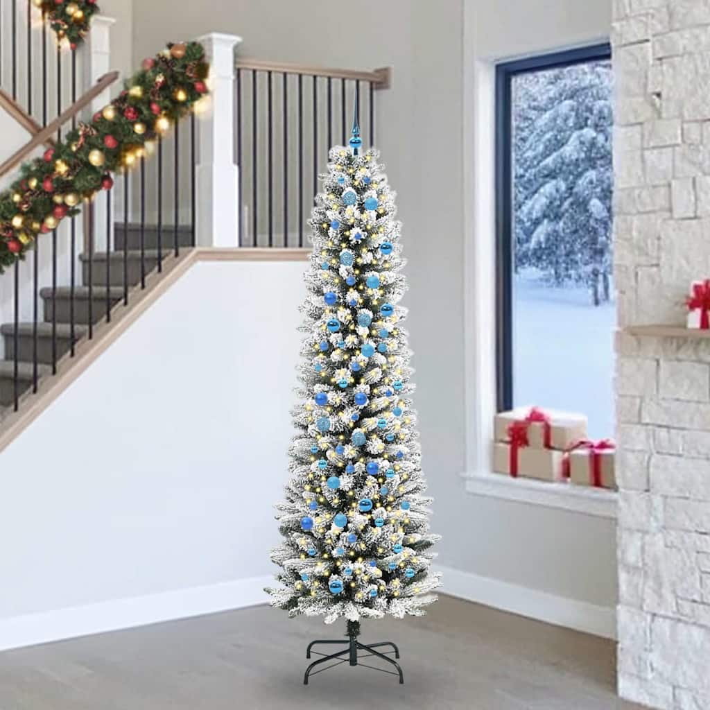 Albero di Natale artificiale Vidaxx con 300 LED bianchi 240 cm PVC e metallo e plastica
