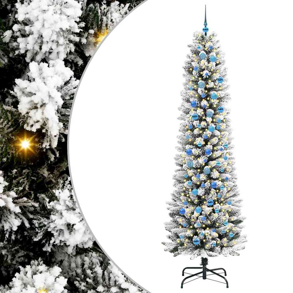 Albero di Natale artificiale Vidaxx con 300 LED bianchi 240 cm PVC e metallo e plastica