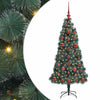 Vidaxl artificial pre-lit kerstboom met ballenset groen 120 cm pet