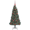 Vidaxl artificial pre-lit kerstboom met ballenset groen 120 cm pet