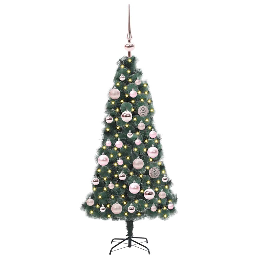 Vidaxx árbol de Navidad artificial preiluminado con bombillas verde 120 cm