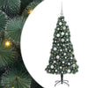 Vidaxl kunstmatige voorverlichte kerstboom met ballenset groen 120 cm