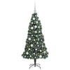 Vidaxx albero di Natale artificiale preilluminato con palline verdi 120 cm